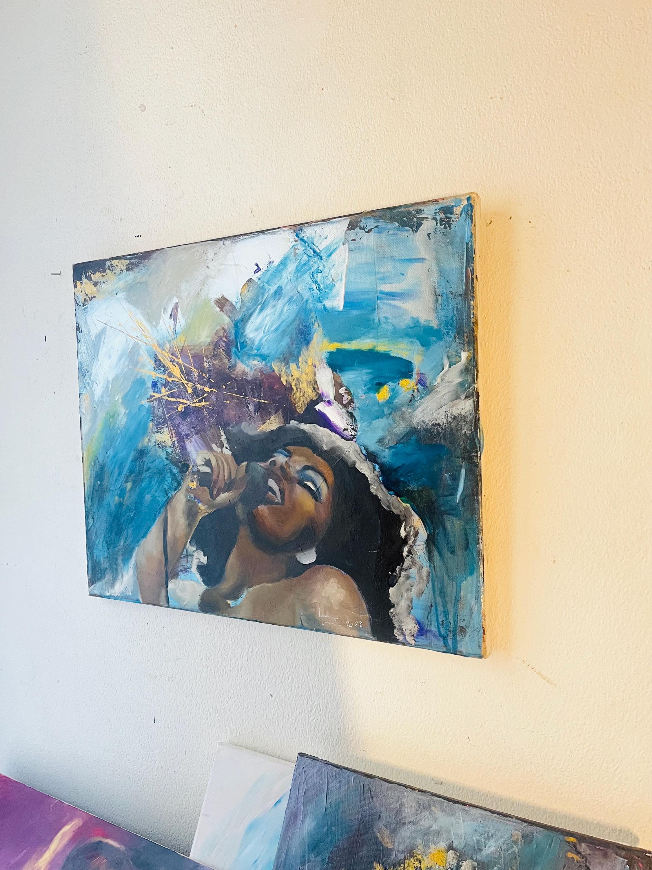 Donna Summer original oil and acrylic painting