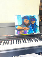 Tuareg brothers, original painting, African nomads