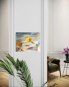 Lounge on air, original acrylic painting, Summer feeling