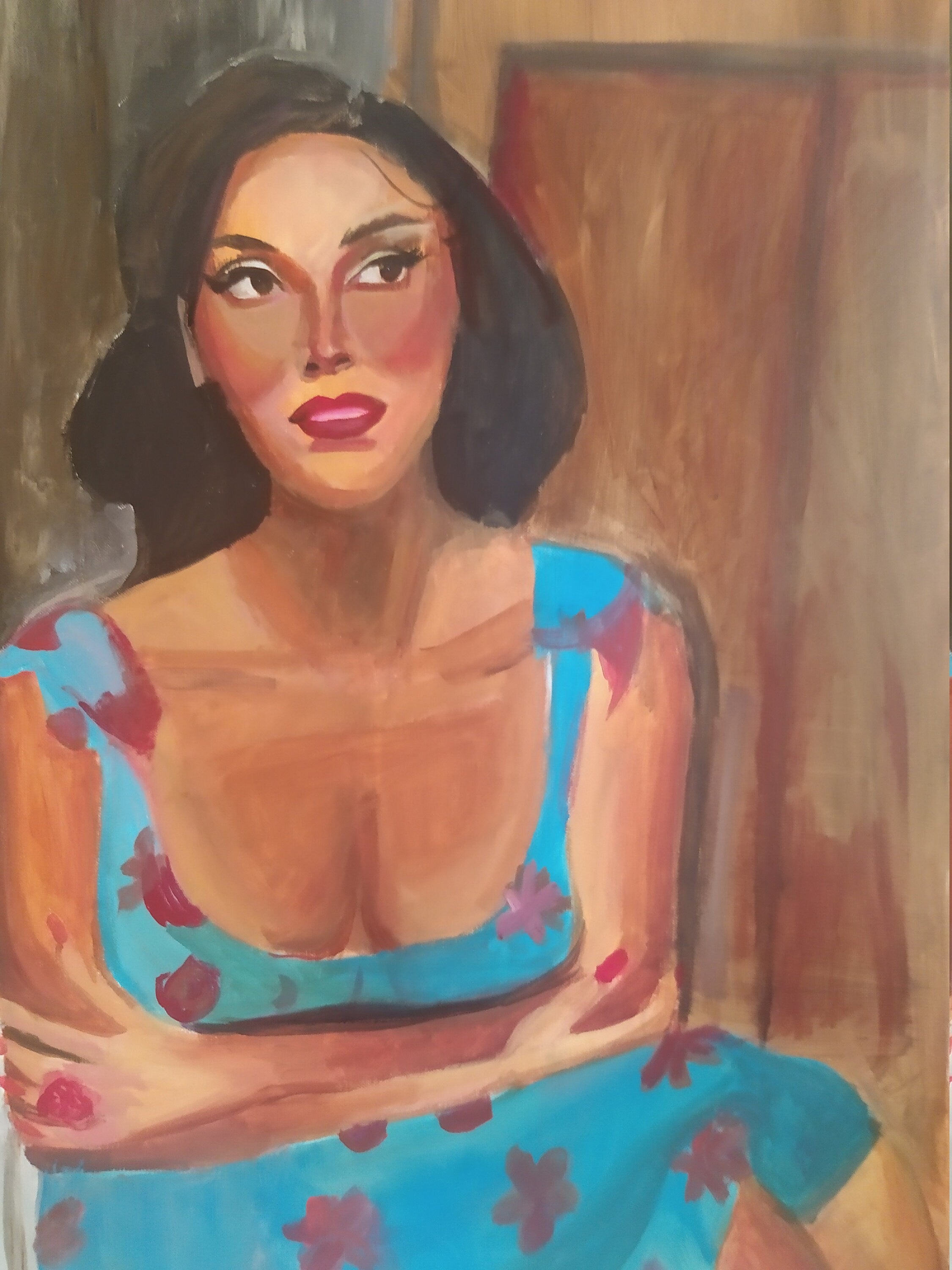 Tableau l'attente, inspiré doja cat