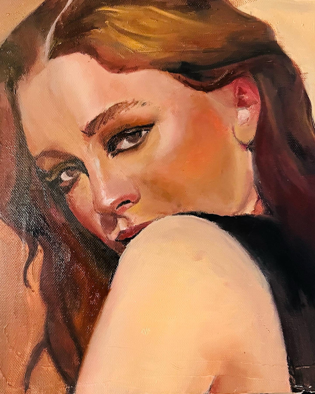 Original painting Victoria Pedretti, Love Quinn from You