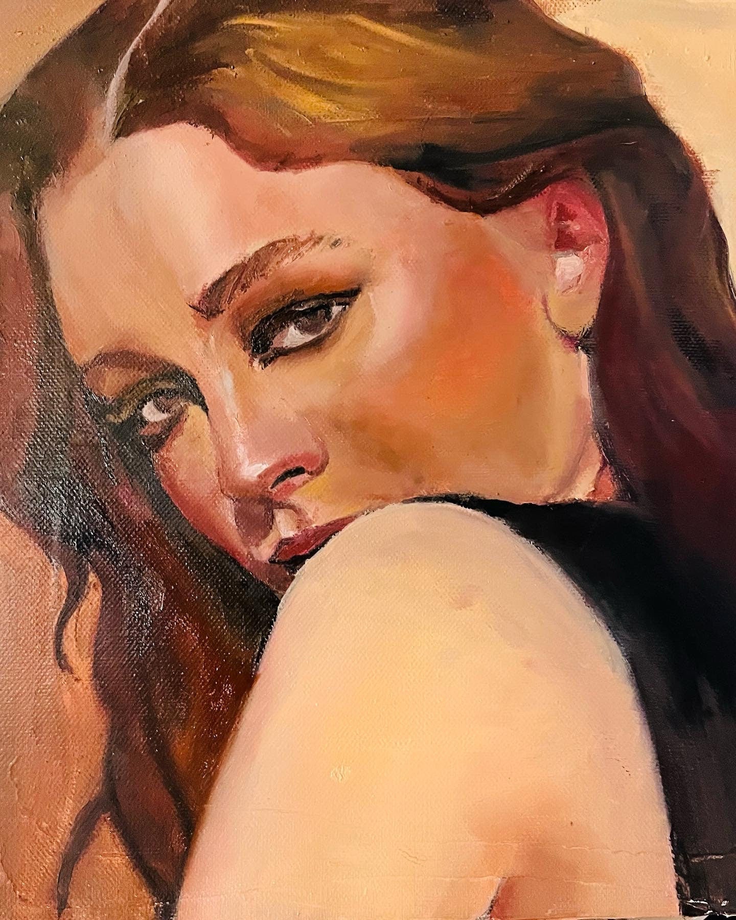 Original painting Victoria Pedretti, Love Quinn from You