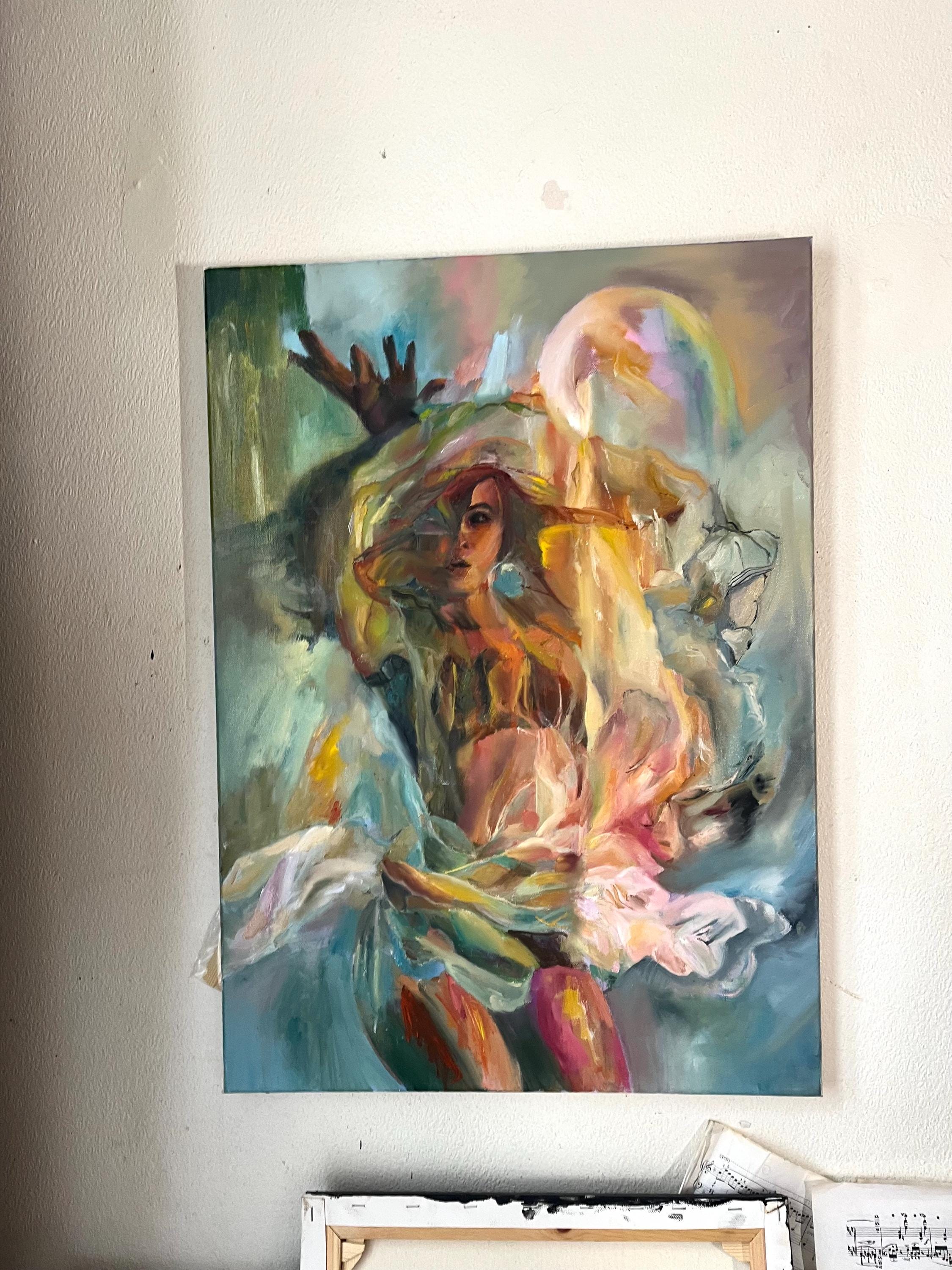 Light fabric - original oil painting