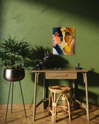 Original painting Historical whispers, Lorenza d’alessandro restoring the Tomb of Nefertari