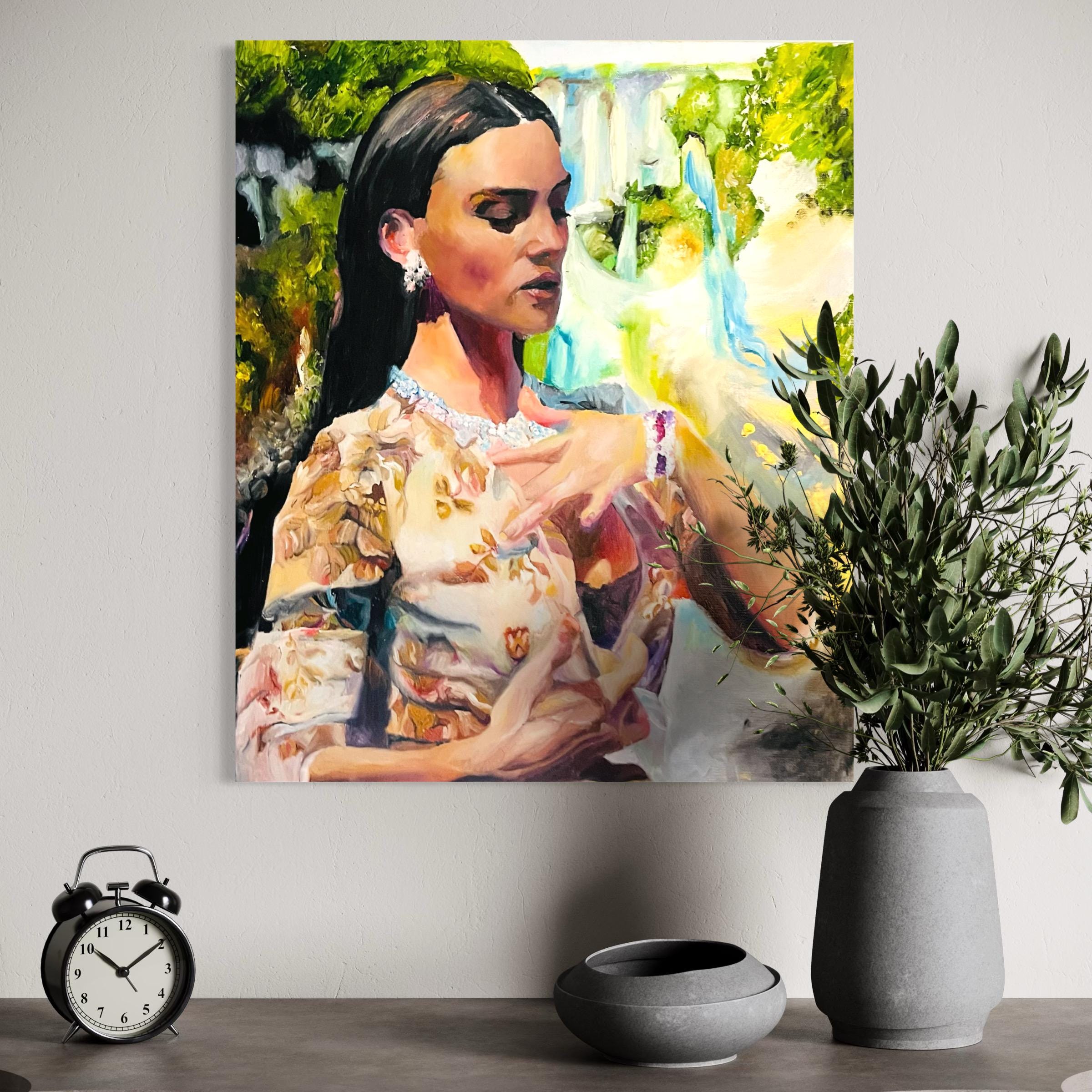 Monica Bellucci d and g dress painting