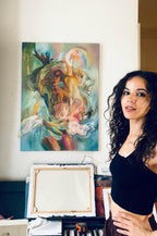 Light fabric - original oil painting