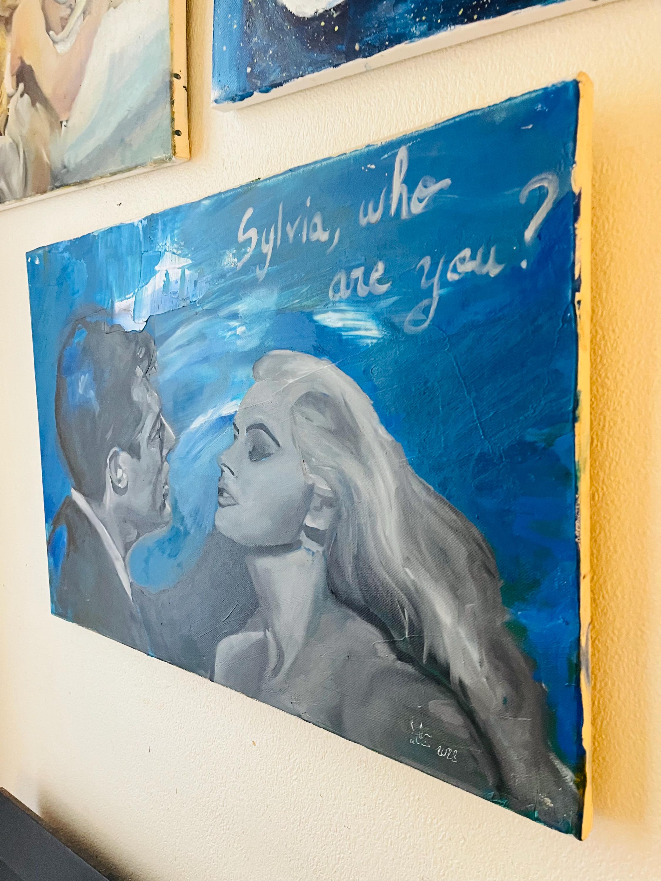 La dolce vita painting, Anita ekberg and Marcello Mastroianni