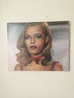 Romy Schneider painting oil portrait