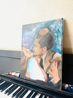 Original painting of Rita Hayworth and Tyrone power, old hollywood