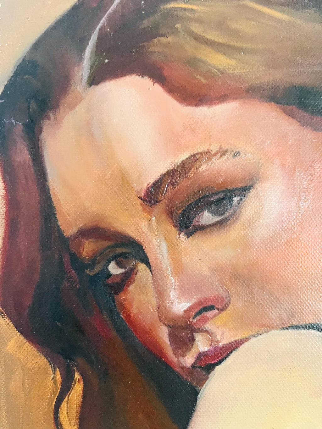 Original painting Victoria Pedretti, Love Quinn from You