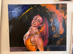 Ragaetton dancer redhead, fierce orange woman painting