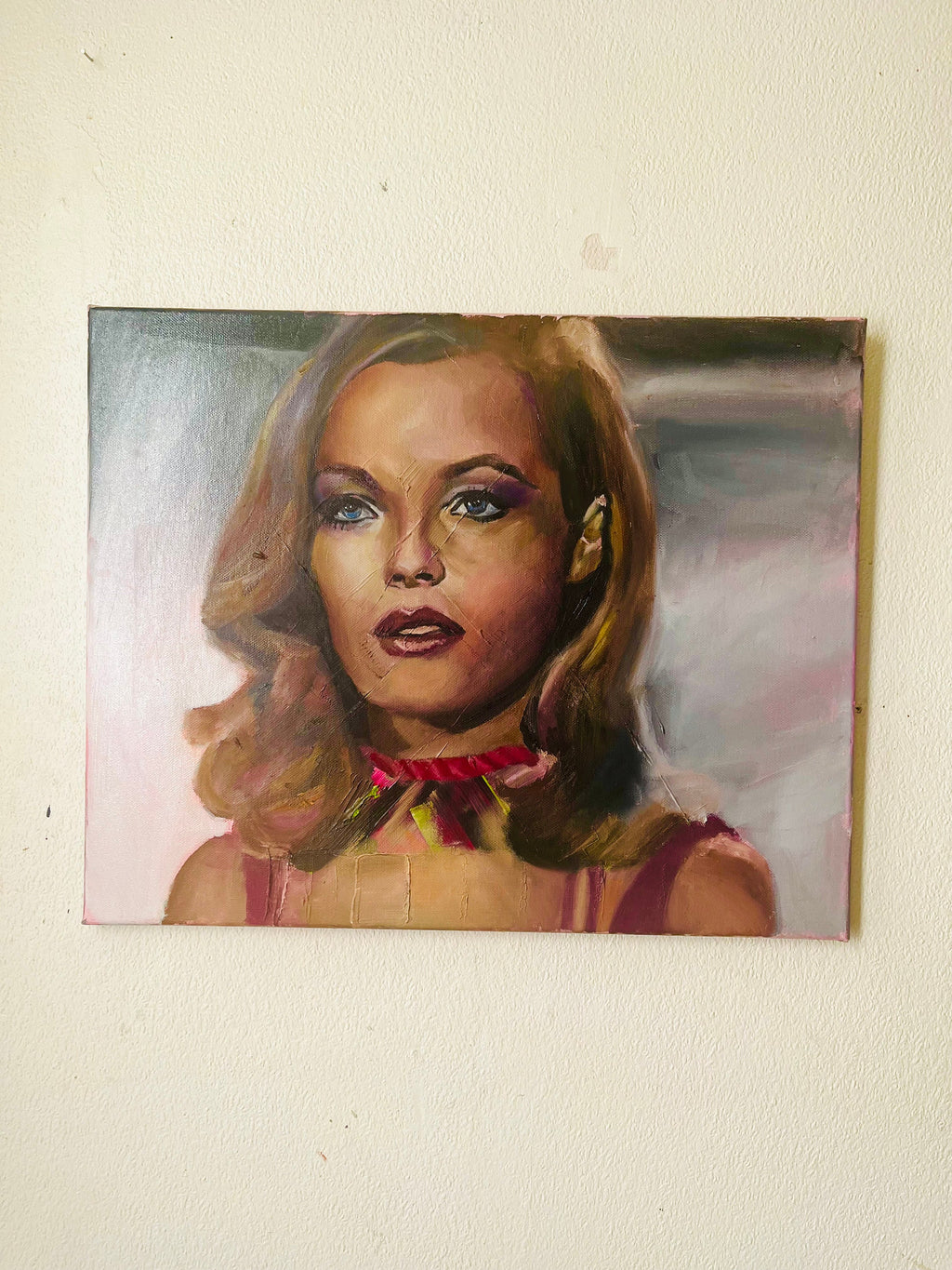 Romy Schneider painting oil portrait