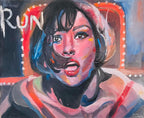 Original painting Under neon lights, Catherine zeta Jones, Chicago musical