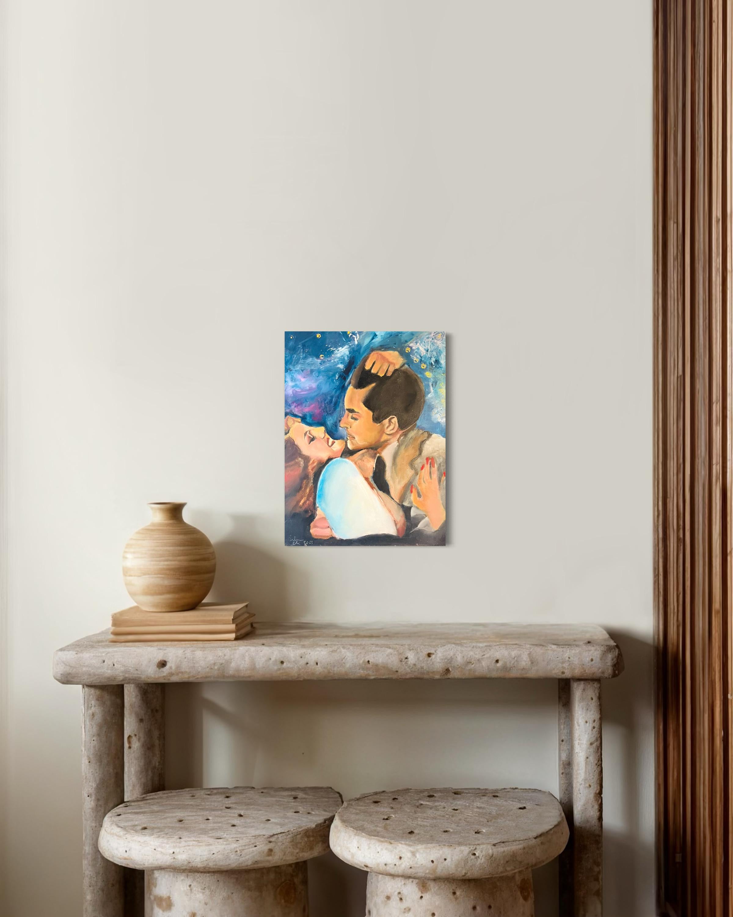 Original painting of Rita Hayworth and Tyrone power, old hollywood