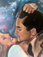 Original painting of Rita Hayworth and Tyrone power, old hollywood