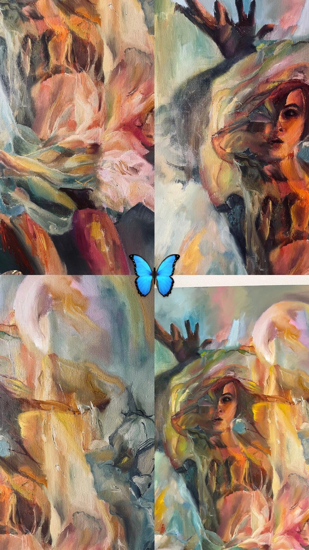 Light fabric - original oil painting