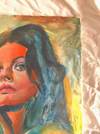 Italian actress Sophia Loren original acrylic painting