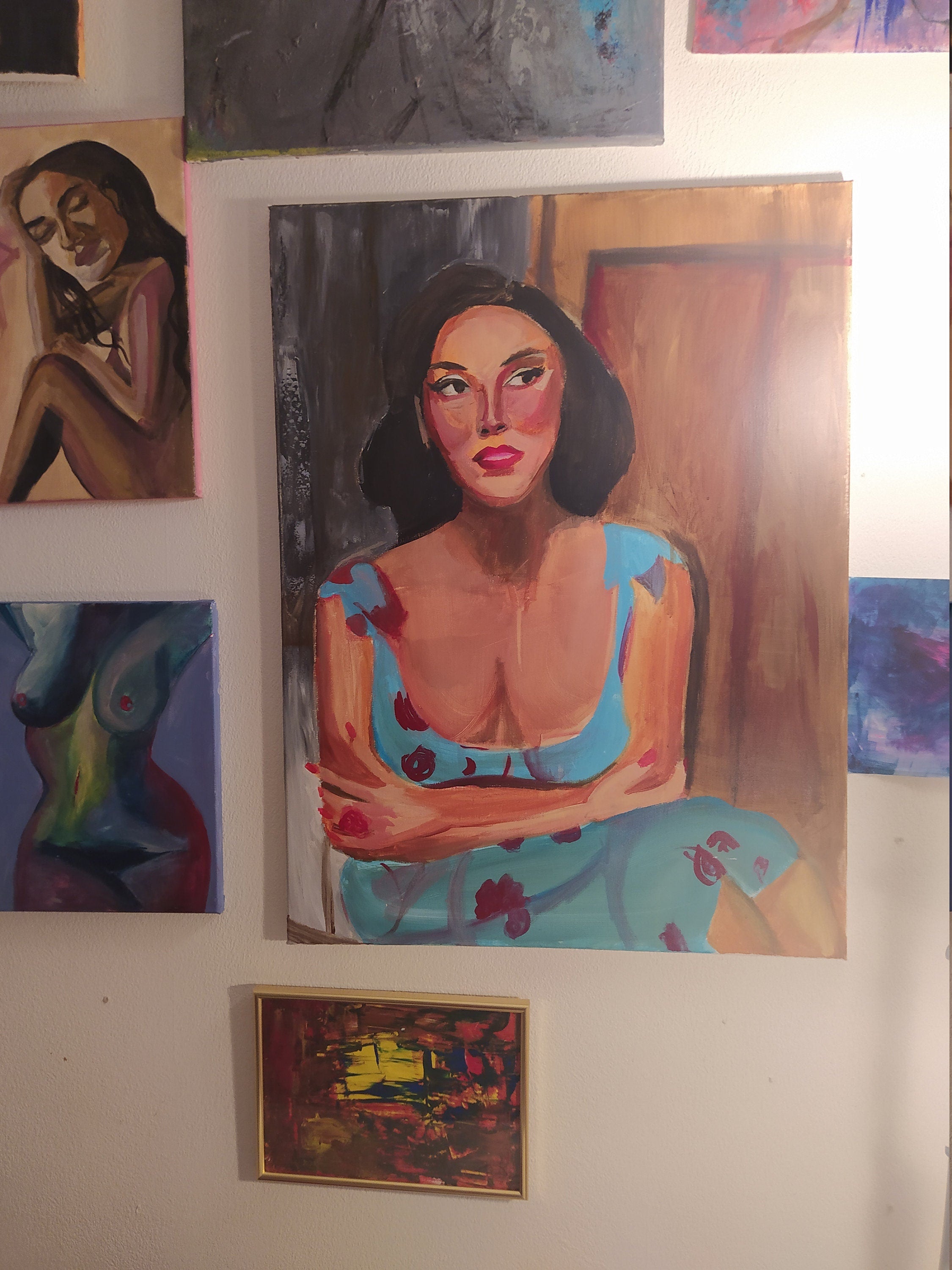 Tableau l'attente, inspiré doja cat