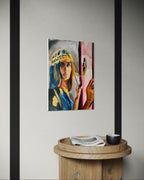 Gazing blue - original painting, oil on canvas