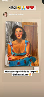 Tableau l'attente, inspiré doja cat