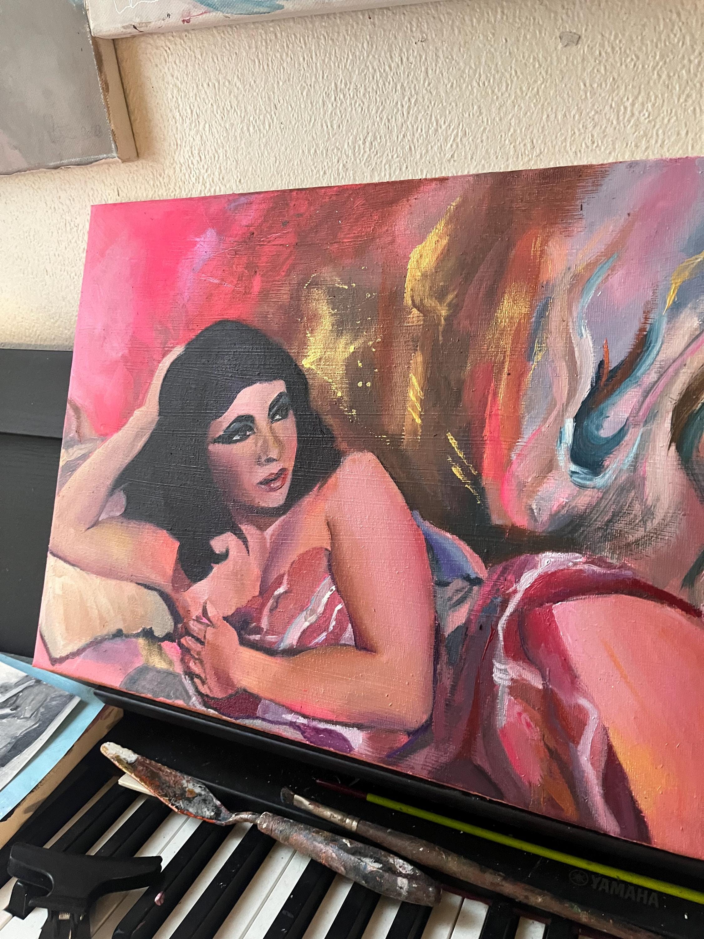 Original portrait painting of Elizabeth Taylor as cleopatra