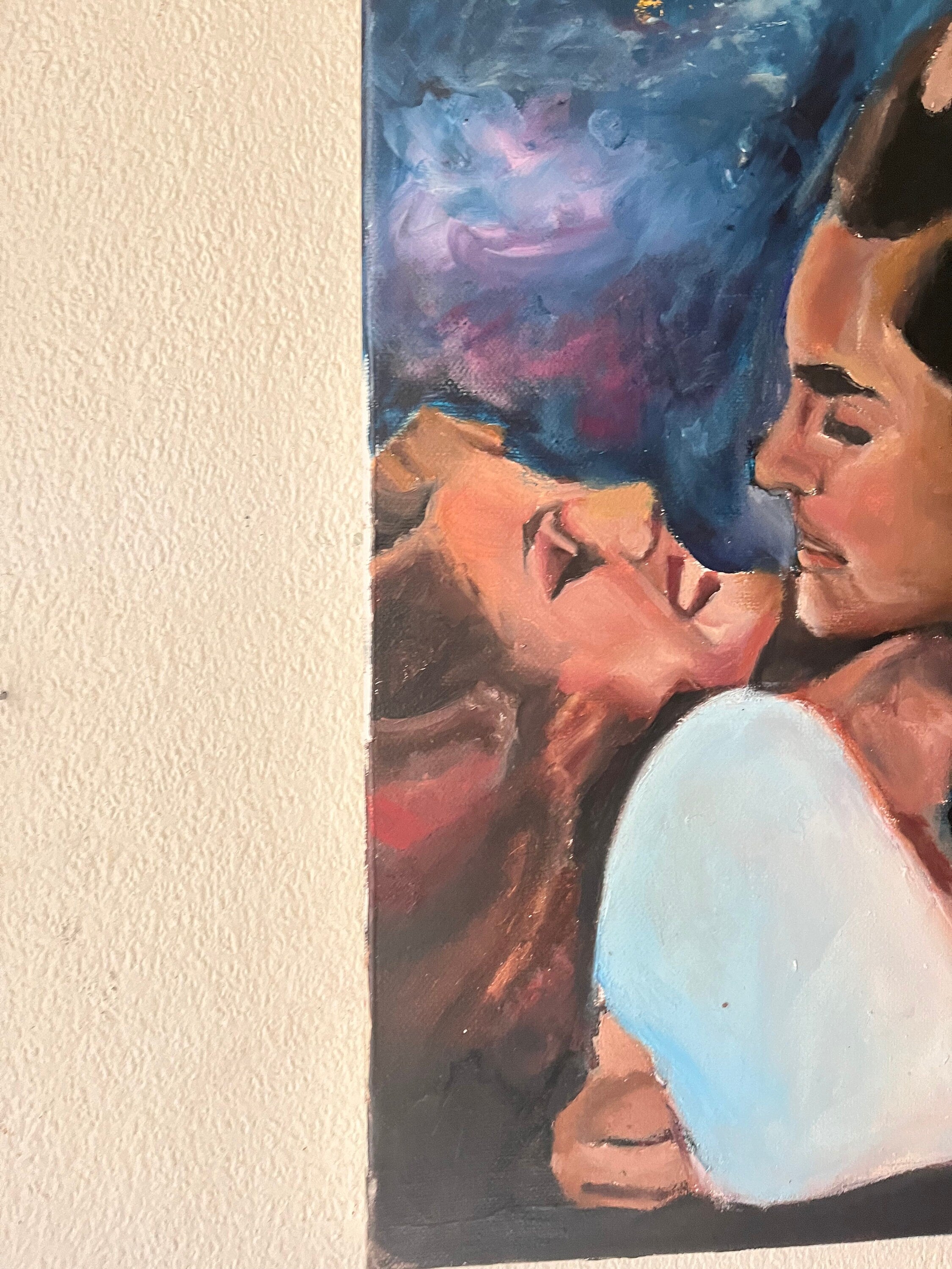 Original painting of Rita Hayworth and Tyrone power, old hollywood