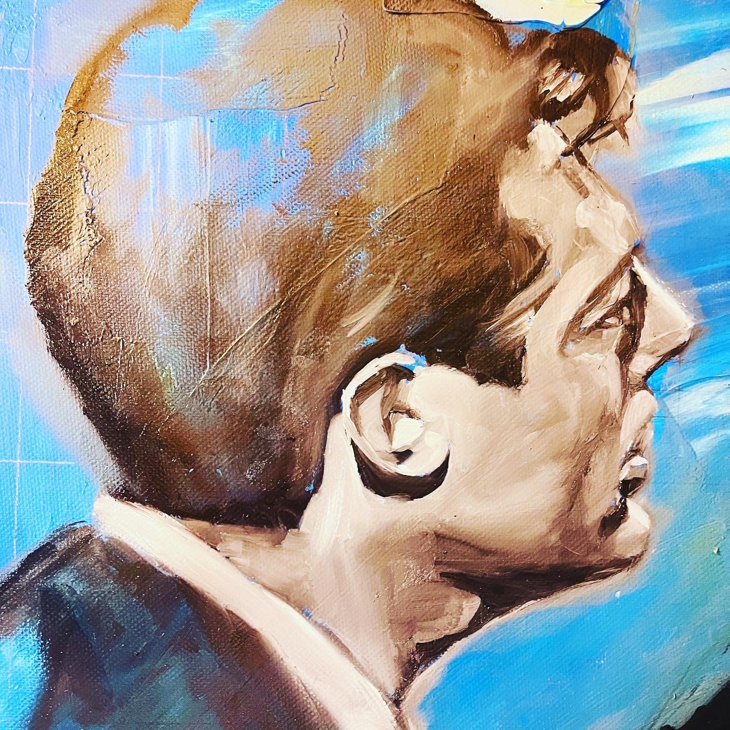 La dolce vita painting, Anita ekberg and Marcello Mastroianni