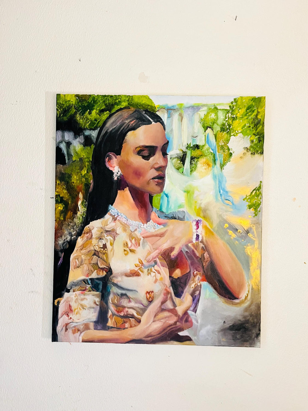 Monica Bellucci d and g dress painting