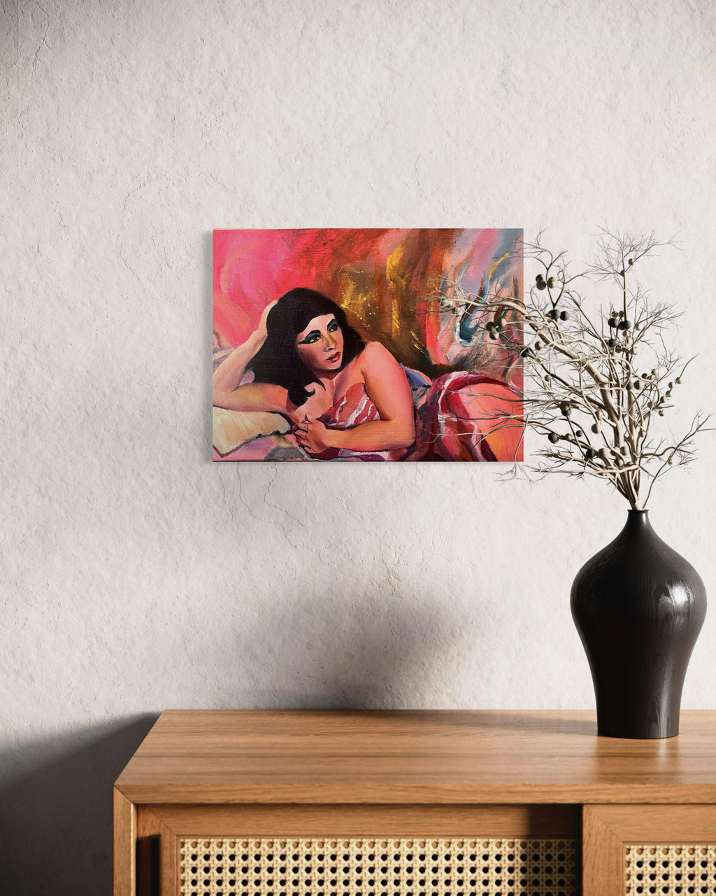 Original portrait painting of Elizabeth Taylor as cleopatra