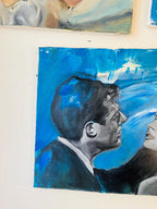 La dolce vita painting, Anita ekberg and Marcello Mastroianni